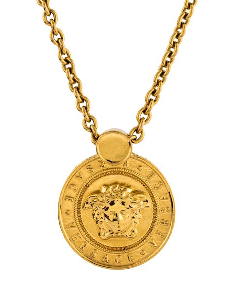 medusa pendant versace|Versace small medusa head necklace.